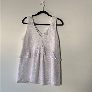 NWT A Pea in the Pod lace peplum tank top